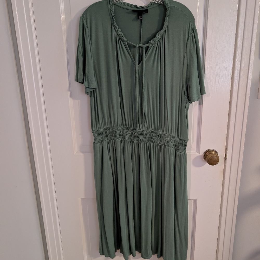 Lane Bryant Casual Green Midi Dress
